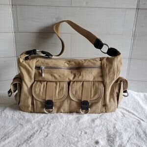 Travelon The Dolphin Collection Crinkle Nylon Shoulder Bag Read Description